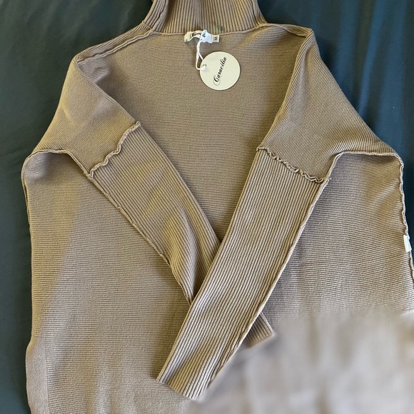 NWT Caracilia oversized knit turtleneck sweater Women Size Medium - Picture 6 of 6